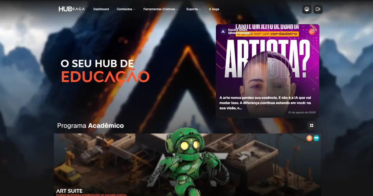HUB SAGA - Plataforma de Educação